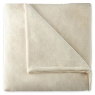JCP Home Collection  Home Velvet Plush Solid Blanket, Very Natural