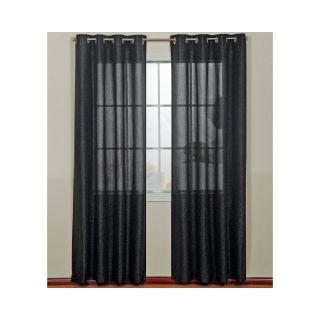 Lancer Grommet Top Curtain Panel, Black