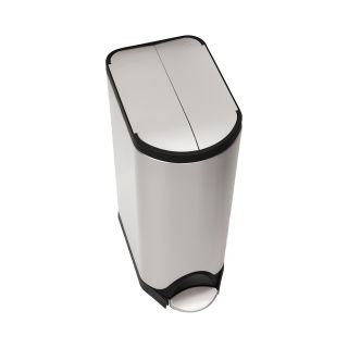 Simplehuman 30L Butterfly Step Trash Can, Brushed Stainless