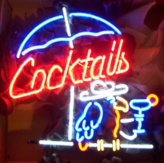 Cocktails Parrot Sign