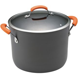Rachael Ray 10 qt. Hard Anodized Covered Stock Pot