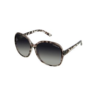 LIZ CLAIBORNE Bellbottom Square Frame Sunglasses, Tortoise, Womens