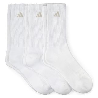 Adidas 3 pk. Crew Socks, White, Womens