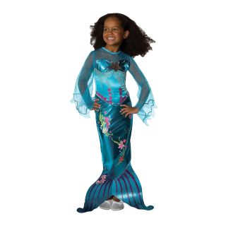 Magical Mermaid Girls Costume, Blue, Girls