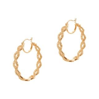 CZ by Kenneth Jay Lane Rose Gold Tone Infinity Hoop Earrings, Womens