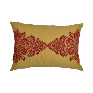 Waverly Archival Urn Embroidered Oblong Decorative Pillow, Yellow
