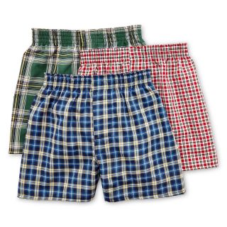 Hanes Classics 3 pk. Plaid Boxers   Boys 4 20, Gucci Light Teal, Boys