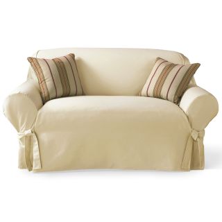 Sure Fit Cotton Duck 1 pc. Loveseat Slipcover, Natural