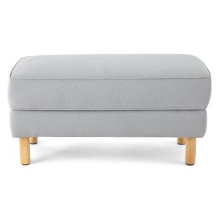 CONRAN Design by Elder Ottoman, Silver/Grey