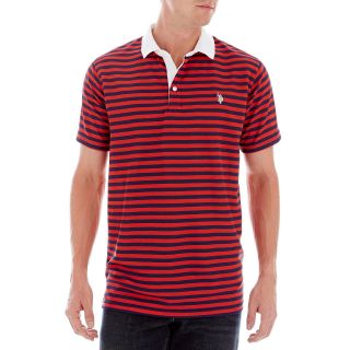 U.S. Polo Assn. Short Sleeve Polo Shirt, Red, Mens