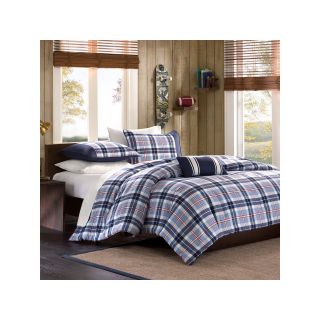 Alton Plaid Comforter Set, Blue