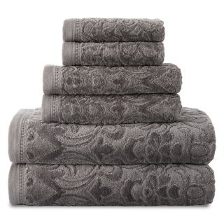 ROYAL VELVET Sculpted Bath Towels, Gray