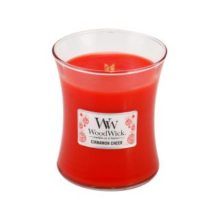Woodwick Cinnamon Cheer Candle, Red