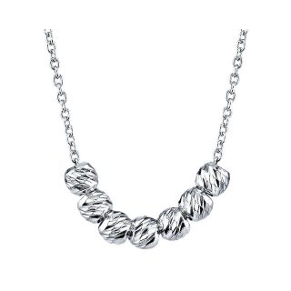 Bridge Jewelry Sterling Silver Diamond Cut Bead Necklace