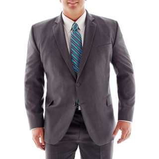 Stafford Travel Suit Jacket   Portly, Grey, Mens