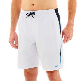 Nike Core Contend Swim Trunks, White, Mens