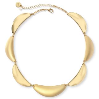 LIZ CLAIBORNE Gold Tone Scalloped Collar Necklace