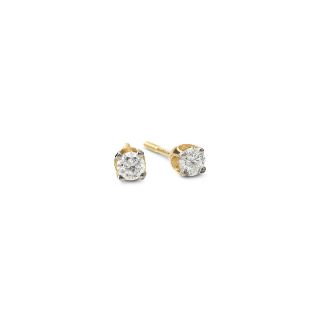 1/3 CT. T.W. Round Diamond Studs 14K Gold, Yellow/Gold, Womens