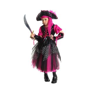 Caribbean Pirate Girls Costume, Black, Girls