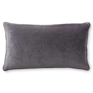 ROYAL VELVET Crescent 22 Oblong Decorative Pillow, Charcoal Shadow