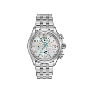 Citizen Eco Drive World Time A T Womens Silver Tone 10ATM Watch FC0000 59D
