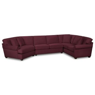 Possibilities Roll Arm 3 pc. Right Arm Sofa Sectional, Grape