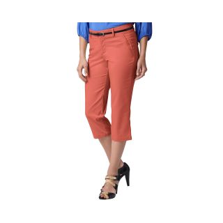 Dockers Belted Capris, Hot Coral, Womens