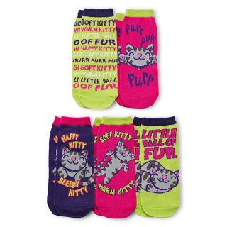 5 pk. Character Print Low Cut Socks, Soft Kitty, Womens
