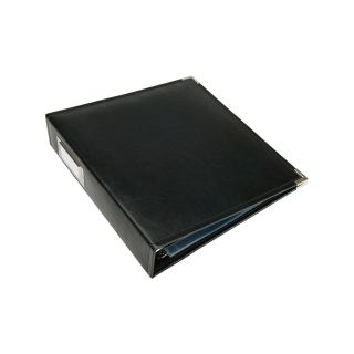 Faux Leather 8.5x11 3 Ring Binder, Black