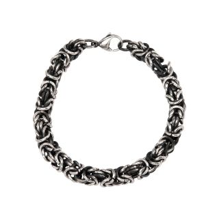 Inox Jewelry Mens Stainless Steel Bracelet, White