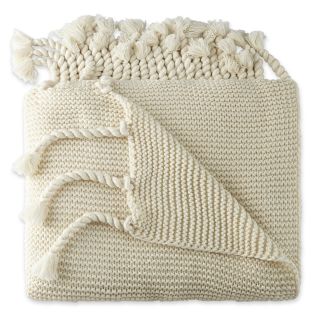 JCP Home Collection  Home Chunky Knit Acrylic Throw, Ivory