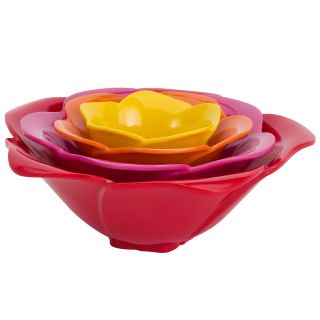 ZAK DESIGNS Zak Design Rose 4 piece Condiment Bowl Set