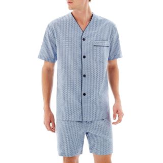 Stafford Premium Oxford Pajama Set, Green/Blue, Mens