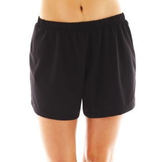 AZUL BY MAXINE OF HOLLYWOOD Tricot Swim Shorts, Black, Womens
