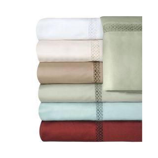 Veratex 500tc Egyptian Cotton Sateen Embroidered Prince Sheet Set, Sage