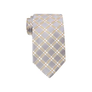 Stafford Wicker Park Grid Tie, Silver, Mens