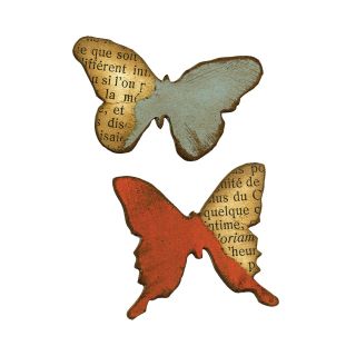 SIZZIX Movers & Shapers Magnetic Dies by Tim Holtz 2 pk. Butterflies