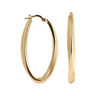 Charles Garnier Gold Oval Twist Hoop Earrings, Womens