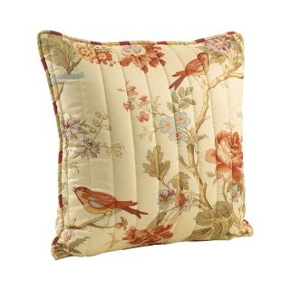 Waverly Charleston Chirp Quilted Decorative Pillow, Papaya