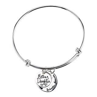 Sterling Silver Mother/Daughter Bangle, Womens