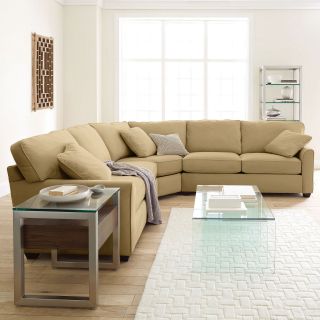 Possibilities Sharkfin Arm 3 pc. Loveseat Sectional, Gold