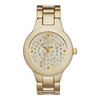 Womens Pave Dial Bracelet Watch   Large, Gold