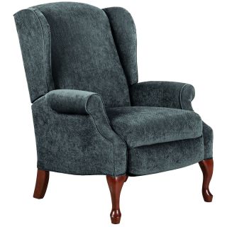 Virginia III High Leg Reclining Wing Chair, Blue