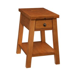 Arley Connectivity Recliner Accent Table, Rustic Pine