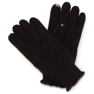Isotoner Stretch Knit Touchscreen Gloves, Black, Womens
