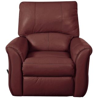 Olson Leather Recliner, Aspen Grenadine