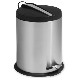 HONEY CAN DO Honey Can Do 5 Liter Round Stainless Steel Step Trash Can