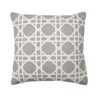 Cane 20 Square Decorative Pillow, Silver