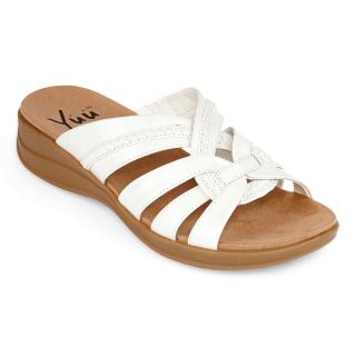 Yuu Janson Slide Sandals, White, Womens