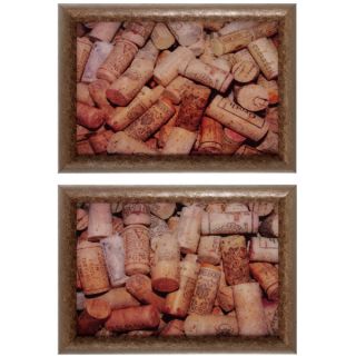 Corks and Wine Framed Wall Art Pair